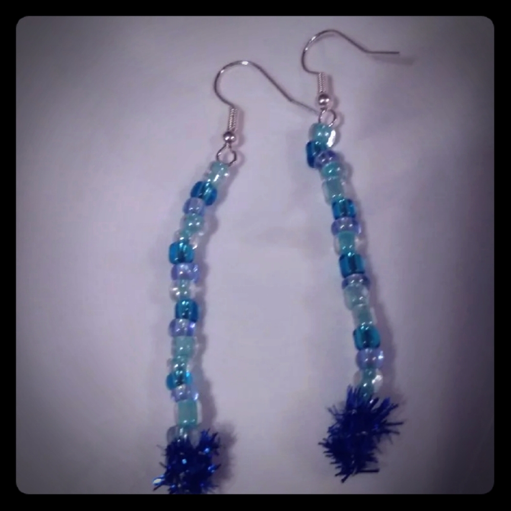 Boho style ocean,and sea blue earrings